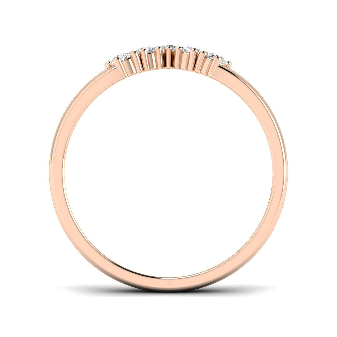 Classic Diamond Wishbone Ring in 10K/14K gold and platinum with certified lab-grown or natural diamonds