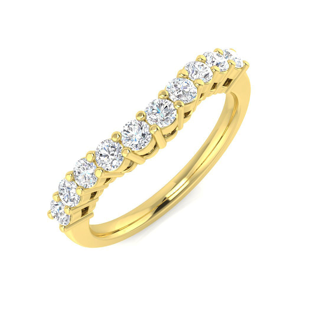 Classic Diamond Wishbone Ring in 10K/14K gold and platinum with certified lab-grown or natural diamonds