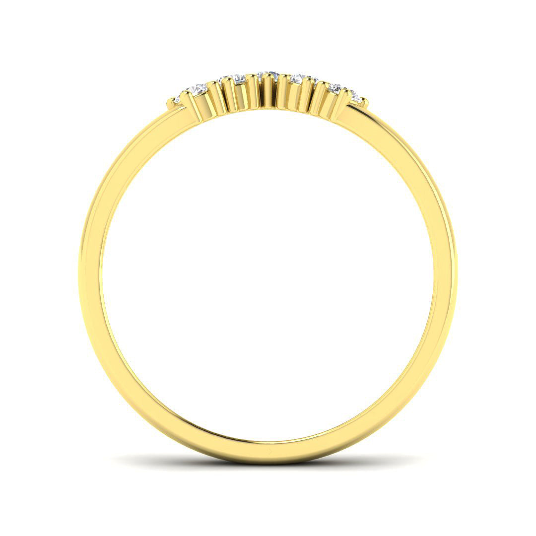 Classic Diamond Wishbone Ring in 10K/14K gold and platinum with certified lab-grown or natural diamonds