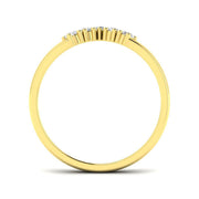 Classic Diamond Wishbone Ring in 10K/14K gold and platinum with certified lab-grown or natural diamonds