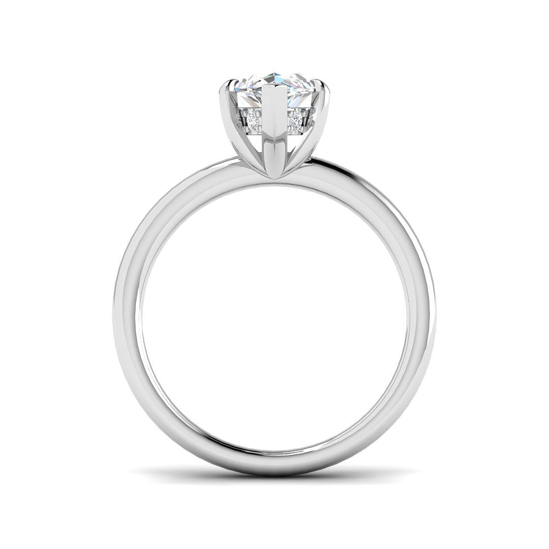 Marquise Diamond Solitaire Engagement Ring Natural & Lab Grown in 10K/14K gold and platinum with certified lab-grown or natural diamonds