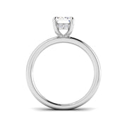 Emerald Cut Diamond Solitaire Ring in 10K/14K gold and platinum with certified lab-grown or natural diamonds