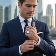 Men’s Round Diamond Signet Ring in Gold & in 10K/14K gold and platinum with certified lab-grown or natural diamonds
