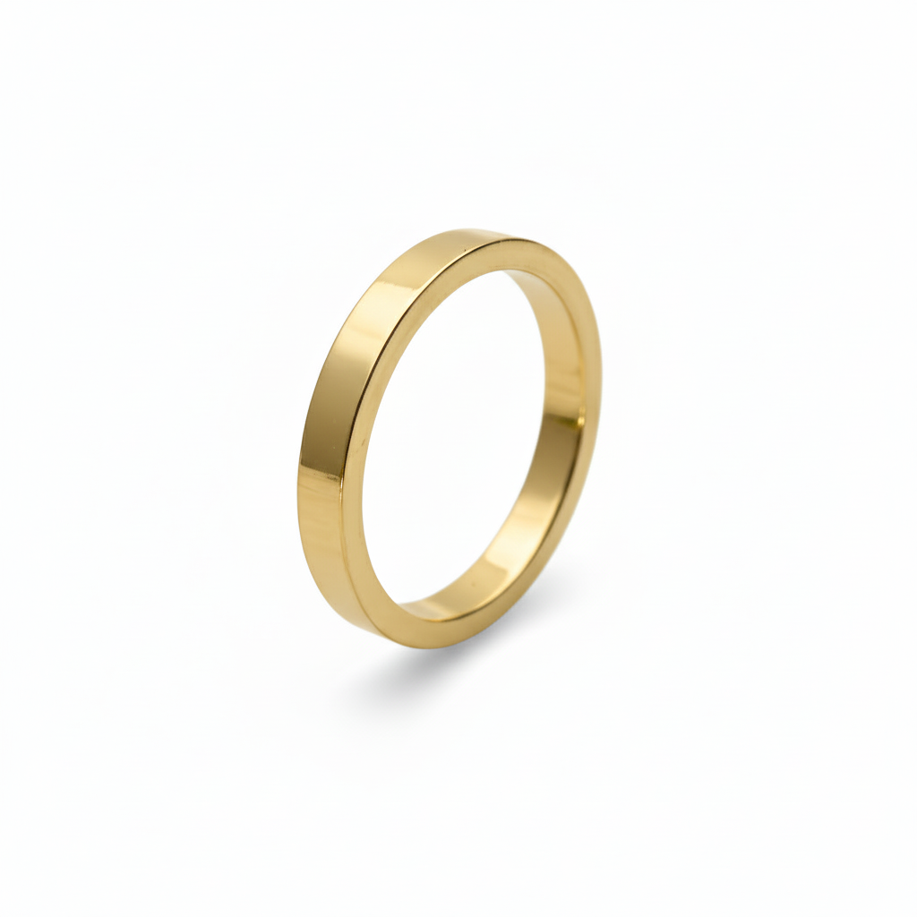 Flat Shape Plain Wedding Band for Women in 10K/14K gold and platinum with certified lab-grown or natural diamonds