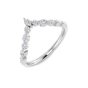 Wishbone Diamond Engagement Ring in 10K/14K gold and platinum with certified lab-grown or natural diamonds