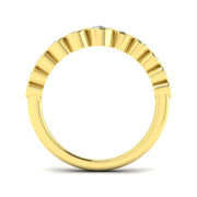Lab Grown Diamond Bubble Ring with Graduated Bezel Set Design in 10K/14K gold and platinum with certified lab-grown or natural diamonds