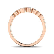 Lab Grown Diamond Open Bubble Ring with Bezel Set Graduated Design in 10K/14K gold and platinum with certified lab-grown or natural diamonds