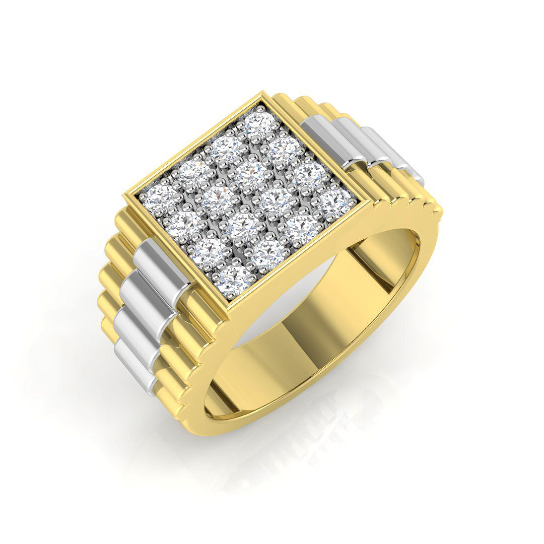 Men’s Lab Grown Diamond Ring UK in 10K/14K gold and platinum with certified lab-grown or natural diamonds