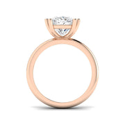 Cushion Cut Diamond Solitaire Engagement Ring in 10K/14K gold and platinum with certified lab-grown or natural diamonds