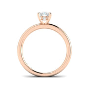 Cushion Cut Diamond Solitaire Engagement Ring in 10K/14K gold and platinum with certified lab-grown or natural diamonds