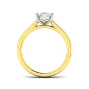 Marquise Diamond Solitaire Engagement Ring in 10K/14K gold and platinum with certified lab-grown or natural diamonds
