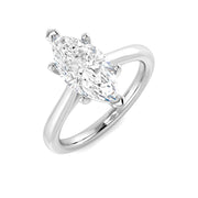 Marquise Diamond Solitaire Engagement Ring in 10K/14K gold and platinum with certified lab-grown or natural diamonds
