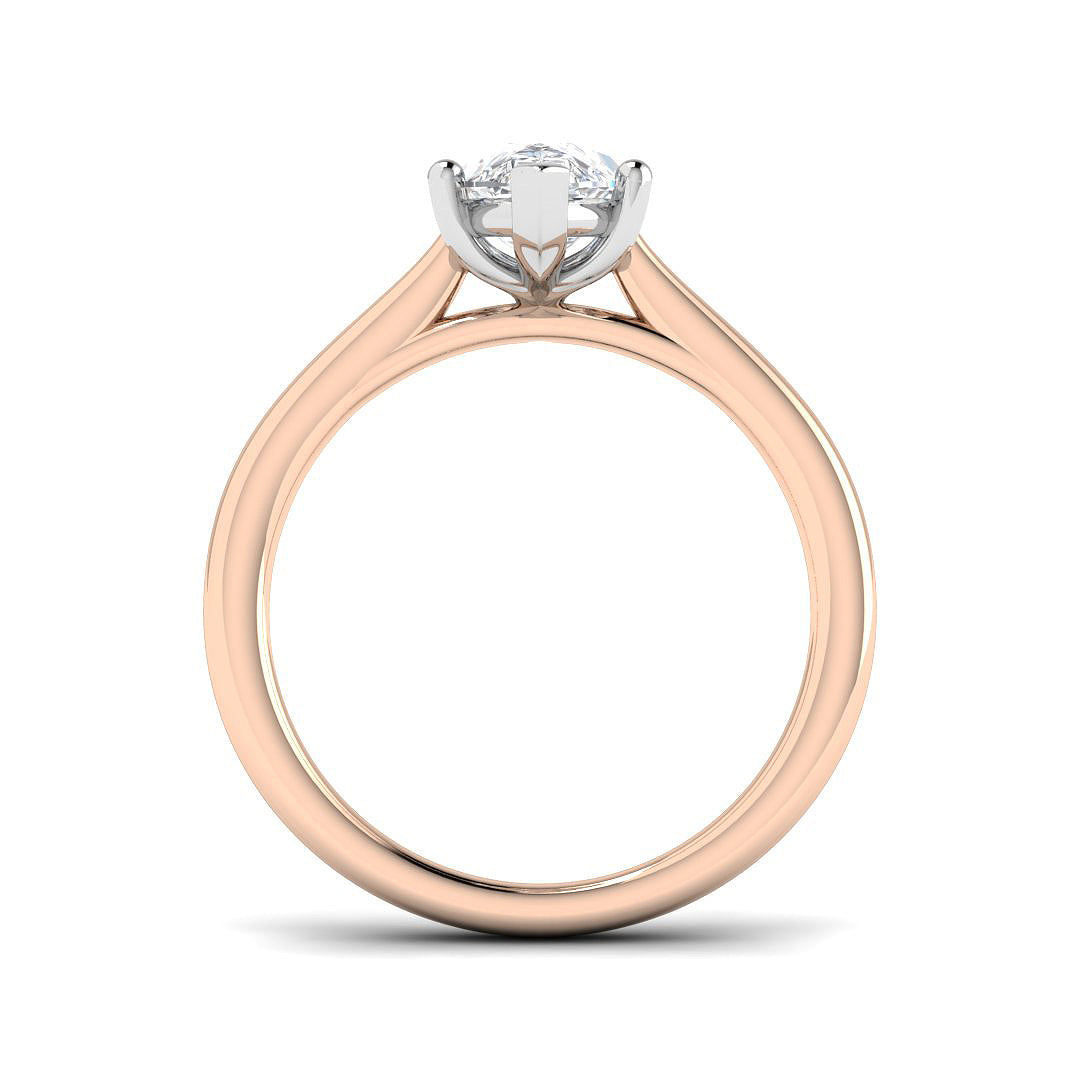 Marquise Diamond Solitaire Engagement Ring in 10K/14K gold and platinum with certified lab-grown or natural diamonds