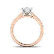 Marquise Diamond Solitaire Engagement Ring in 10K/14K gold and platinum with certified lab-grown or natural diamonds
