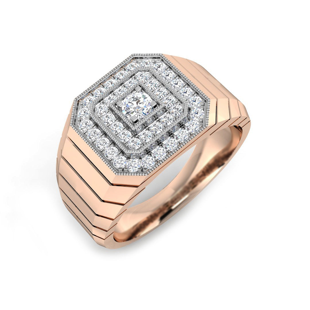Men’s Lab Grown Diamond Ring UK in 10K/14K gold and platinum with certified lab-grown or natural diamonds
