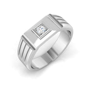 Men’s Diamond Signet Ring UK in 10K/14K gold and platinum with certified lab-grown or natural diamonds