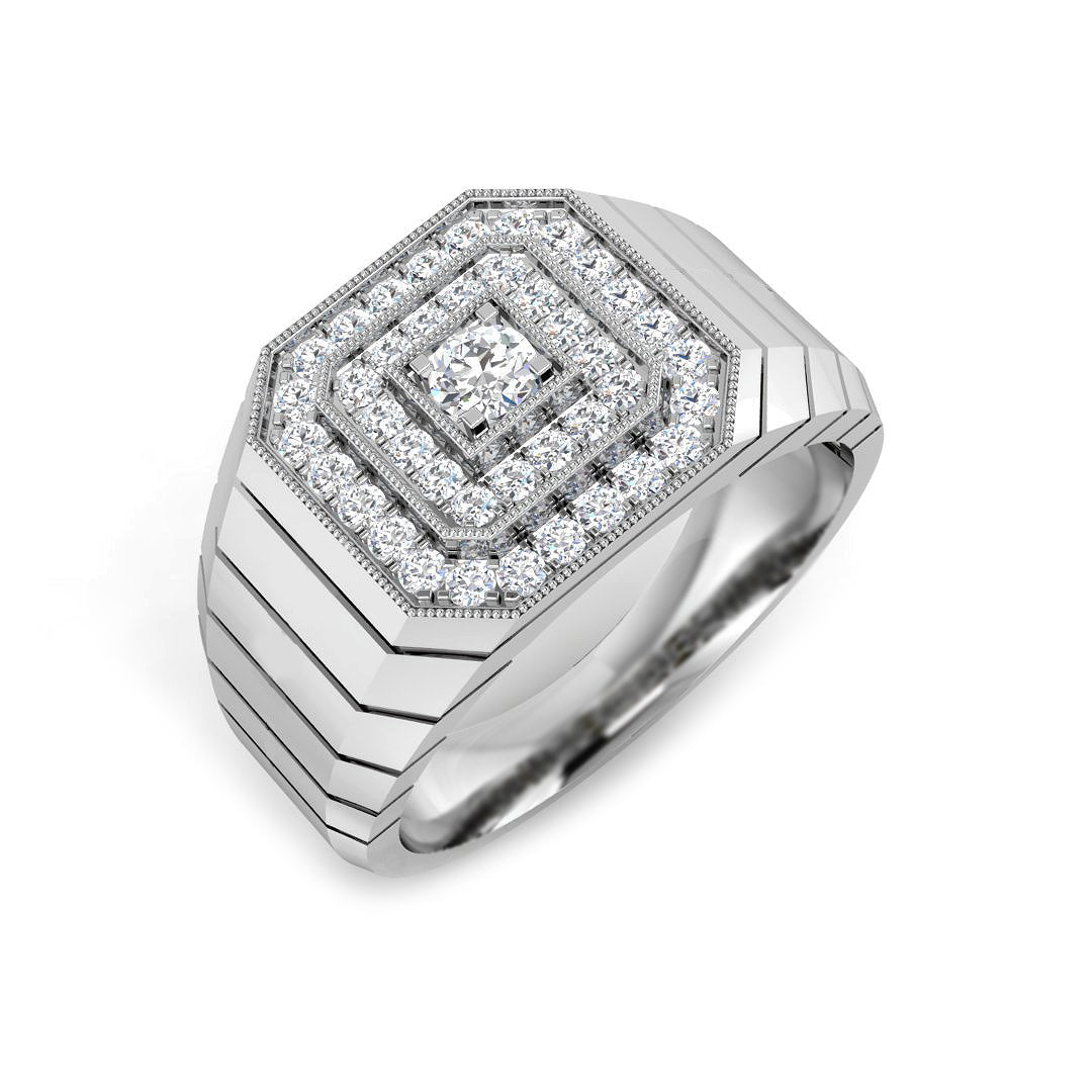 Men’s Lab Grown Diamond Ring UK in 10K/14K gold and platinum with certified lab-grown or natural diamonds