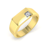 Men’s Single Diamond Signet Ring in Gold & in 10K/14K gold and platinum with certified lab-grown or natural diamonds