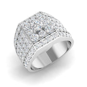 Men’s Diamond Pave Ring in in 10K/14K gold and platinum with certified lab-grown or natural diamonds