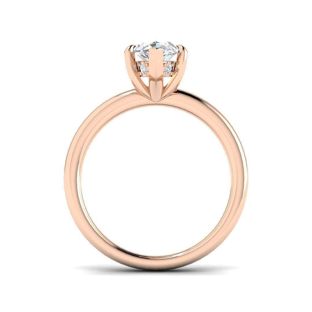 Marquise Diamond Solitaire Engagement Ring Natural & Lab Grown in 10K/14K gold and platinum with certified lab-grown or natural diamonds