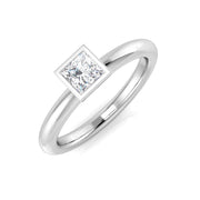 Princess Cut Diamond Solitaire Ring in 10K/14K gold and platinum with certified lab-grown or natural diamonds