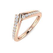 Diamond Wishbone Ring in 10K/14K gold and platinum with certified lab-grown or natural diamonds