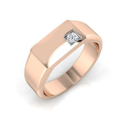 Men’s Single Diamond Signet Ring in Gold & in 10K/14K gold and platinum with certified lab-grown or natural diamonds