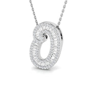 Paved Script Initial Diamond Pendant Without Chain in 10K/14K gold and platinum with certified lab-grown or natural diamonds