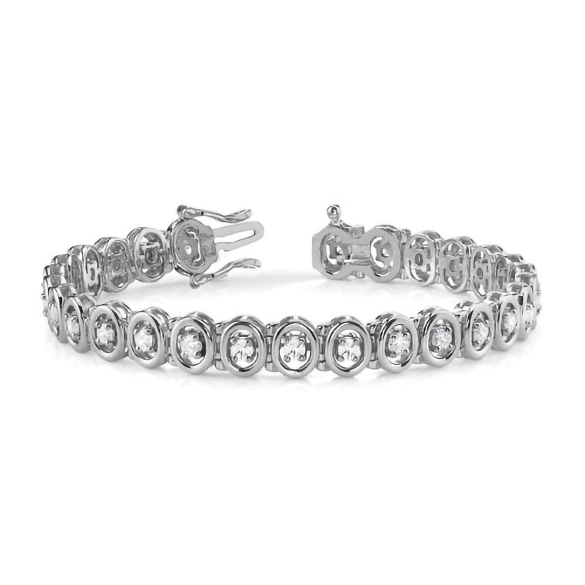 Classic Round Brilliant Diamond Tennis Bracelet / or in 10K/14K gold and platinum with certified lab-grown or natural diamonds