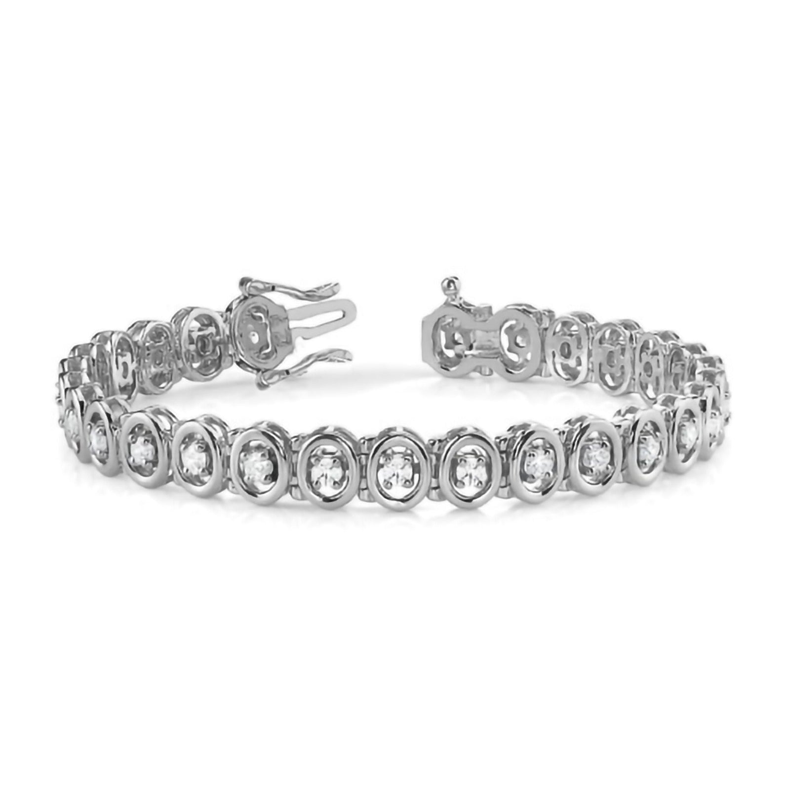 Classic Round Brilliant Diamond Tennis Bracelet / or in 10K/14K gold and platinum with certified lab-grown or natural diamonds