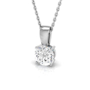 Round-Cut Diamond Pendant in 10K/14K gold and platinum with certified lab-grown or natural diamonds