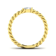 Pear Shaped Diamond Solitaire Ring in in 10K/14K gold and platinum with certified lab-grown or natural diamonds