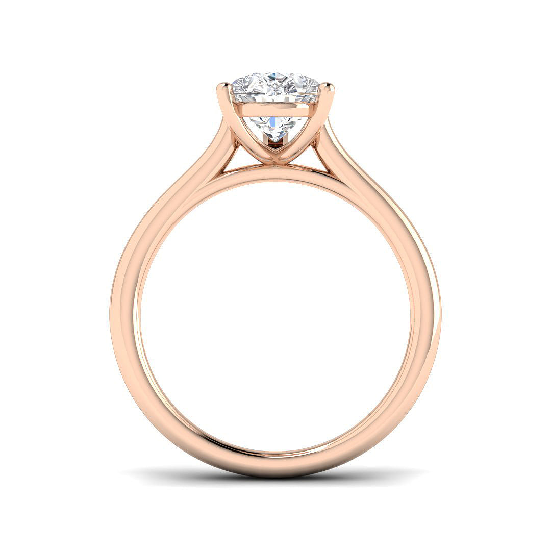 Pear Shape Natural & Lab Grown Diamond Solitaire Ring in 10K/14K gold and platinum with certified lab-grown or natural diamonds