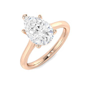 Pear Shape Natural & Lab Grown Diamond Solitaire Ring in 10K/14K gold and platinum with certified lab-grown or natural diamonds