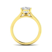Pear Shape Natural & Lab Grown Diamond Solitaire Ring in 10K/14K gold and platinum with certified lab-grown or natural diamonds