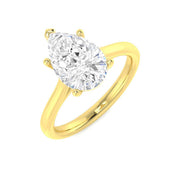 Pear Shape Natural & Lab Grown Diamond Solitaire Ring in 10K/14K gold and platinum with certified lab-grown or natural diamonds