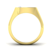 Men’s Round Diamond Signet Ring in Gold & in 10K/14K gold and platinum with certified lab-grown or natural diamonds
