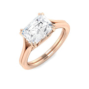 Radiant Cut Diamond Engagement Ring in 10K/14K gold and platinum with certified lab-grown or natural diamonds