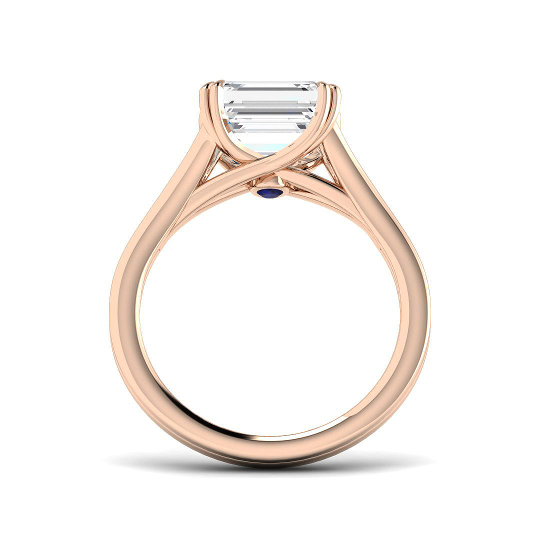 Radiant Cut Diamond Engagement Ring in 10K/14K gold and platinum with certified lab-grown or natural diamonds