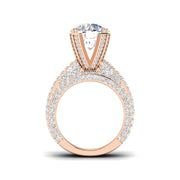 Pavé Split Band Diamond Wedding Ring Set in 10K/14K gold and platinum with certified lab-grown or natural diamonds