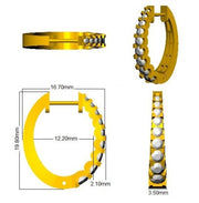 Hoop Earrings - Round Premium Diamond Sparkle in 10K/14K gold and platinum with certified lab-grown or natural diamonds