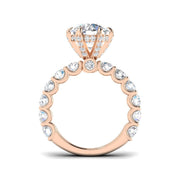 Lab-Grown 5.50 Ct Round Diamond Engagement Ring in 10K/14K gold and platinum with certified lab-grown or natural diamonds
