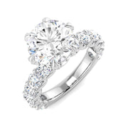 Lab-Grown 5.50 Ct Round Diamond Engagement Ring in 10K/14K gold and platinum with certified lab-grown or natural diamonds