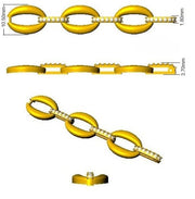 Stylish Round Lab Grown Diamond Oval Link Bracelet with Pave D-Links in 10K/14K gold and platinum with certified lab-grown or natural diamonds