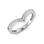 Rounded Diamond Wishbone Ring in 10K/14K gold and platinum with certified lab-grown or natural diamonds