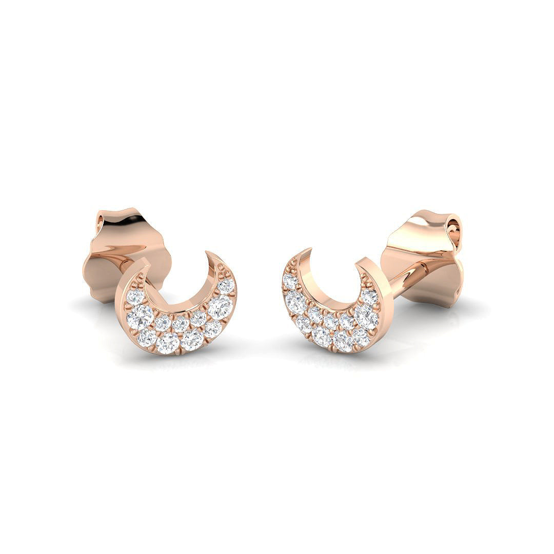 Debby Gold Diamond Earrings - Elegant Shape, 0.05ct to 0.1ct Luxury in 10K/14K gold and platinum with certified lab-grown or natural diamonds