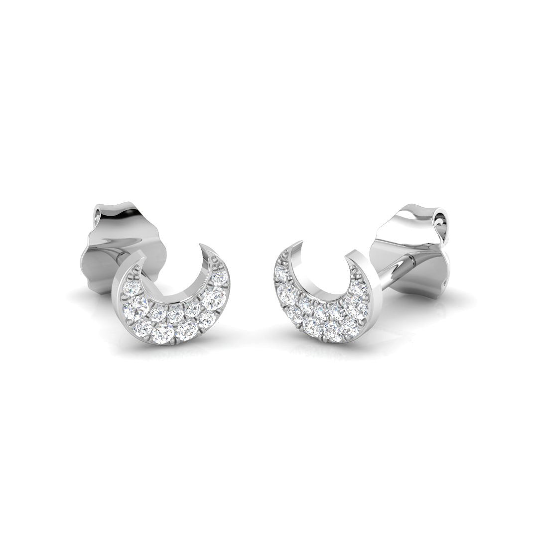 Debby Gold Diamond Earrings - Elegant Shape, 0.05ct to 0.1ct Luxury in 10K/14K gold and platinum with certified lab-grown or natural diamonds