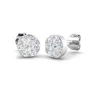 Lab-Grown & Natural Diamond Cluster Stud Earrings in 10K/14K gold and platinum with certified lab-grown or natural diamonds