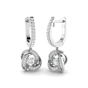 Rubby Gold Drop & Trilogy Diamond Earrings - Luxury 0.33ct Jewelry in 10K/14K gold and platinum with certified lab-grown or natural diamonds