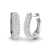 0.5 Ct Round Diamond Hoop Earrings in 10K/14K gold and platinum with certified lab-grown or natural diamonds